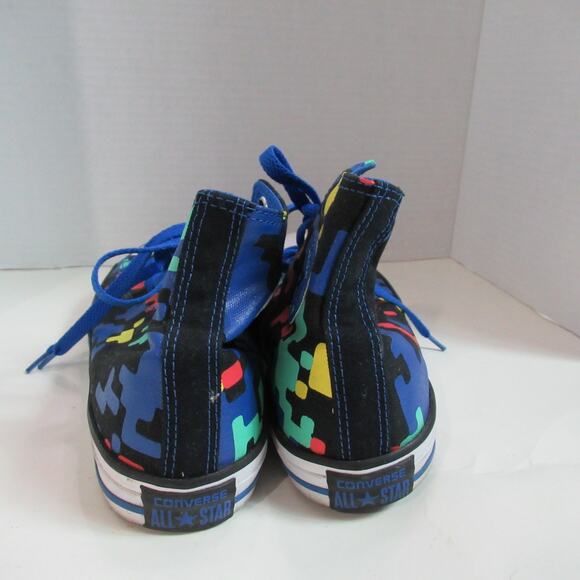 Converse Chuck Taylor All Star Hi Top Shoes Juniors Size 6 Blue GS Gaming Tetris main image 7